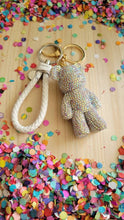 Load image into Gallery viewer, Keychains Teddy Glitter Rhinestones Gift for her Easter Add on Safety Keychains Glitter Graduation 
